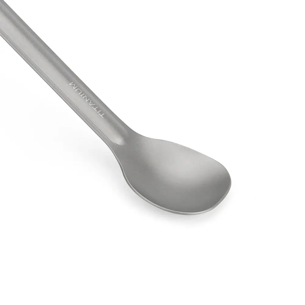 Titanium Long Handle Spoon Fork Light Weight Titanium Tableware Picnic Utensils Spoon Fork Outdoor Travel Supplies