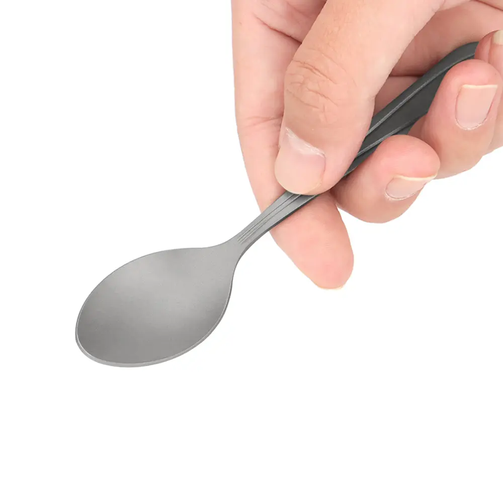 Small Coffee Spoon Titanium Alloy Dessert Spoon Outdoor Camping Food Scoop Lightweight Tableware