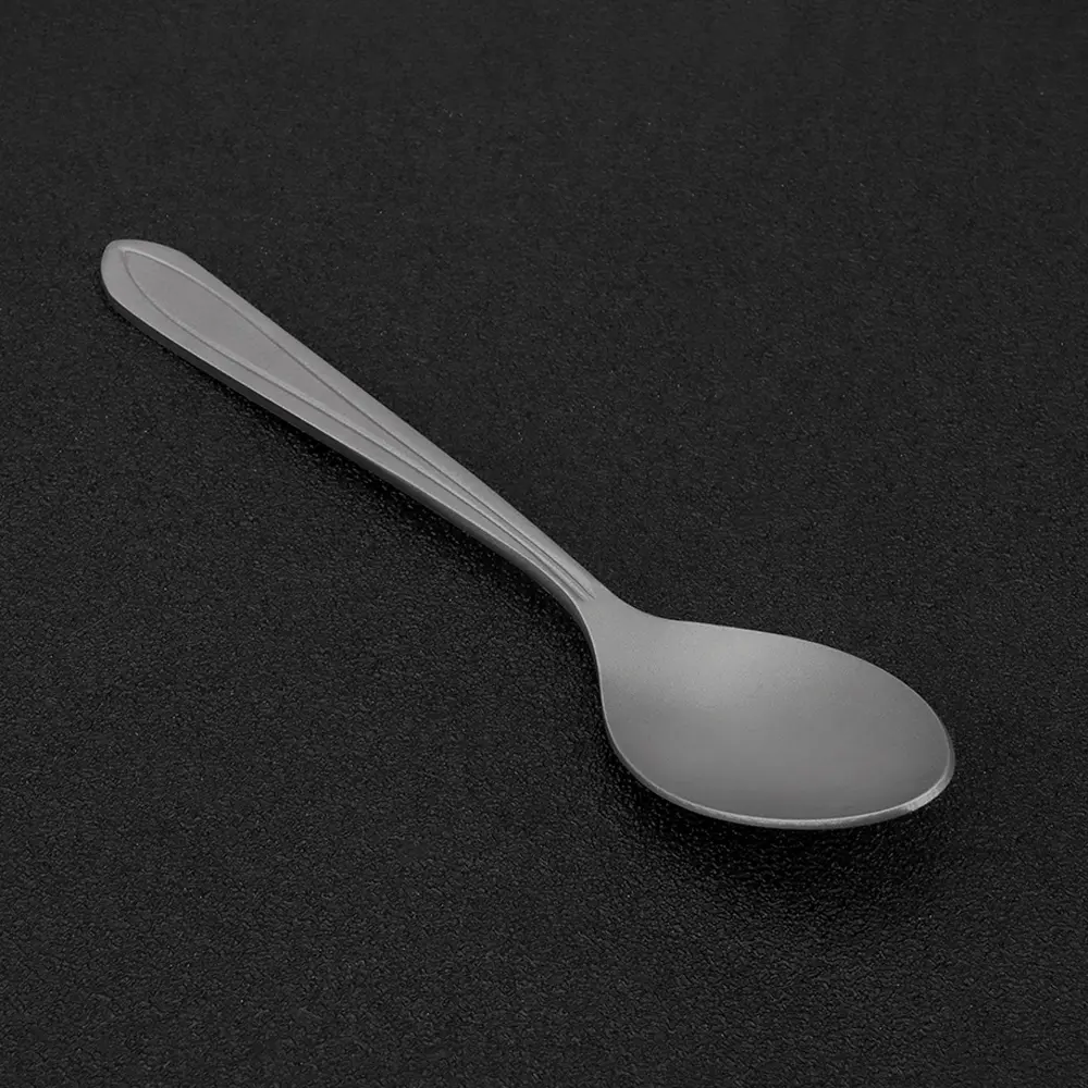 Small Coffee Spoon Titanium Alloy Dessert Spoon Outdoor Camping Food Scoop Lightweight Tableware