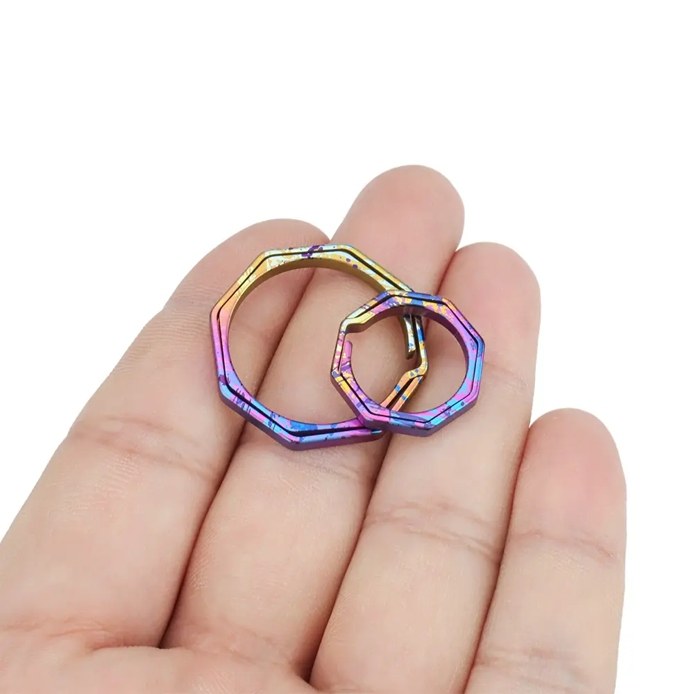 S/L Ring Titanium Alloy Colorful Keychain Buckle Outdoor Tool EDC Accessories