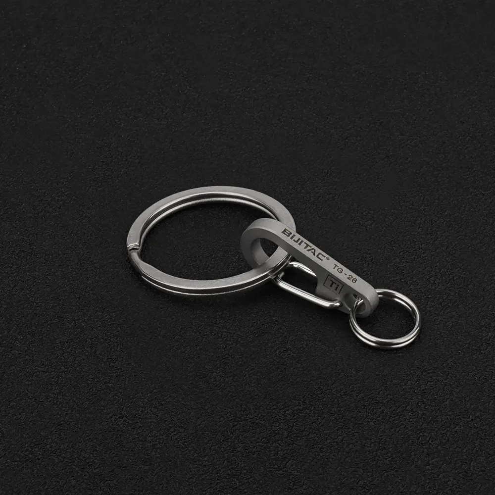 5pcs Titanium Alloy Key Ring 18mm/30mm Keychain Outdoor Tool EDC Buckle Accessories