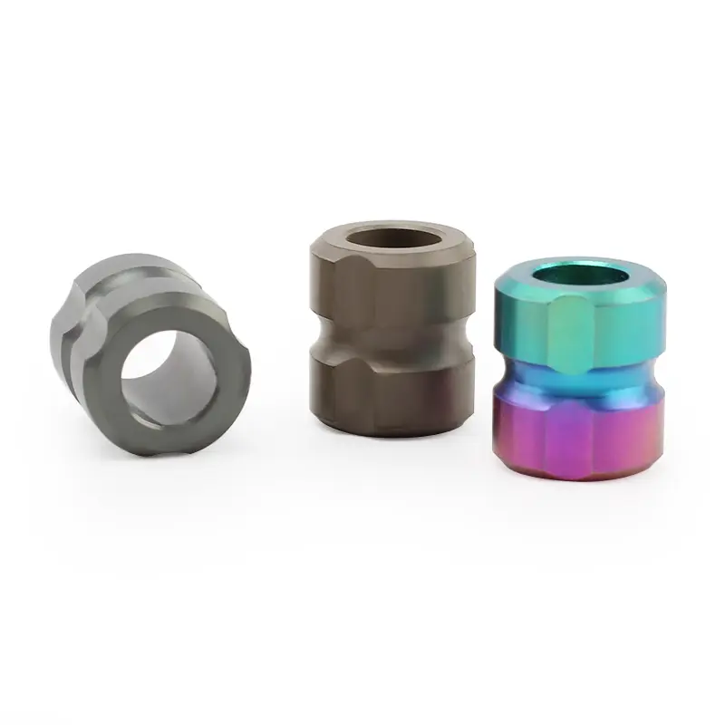 Titanium Alloy Knife Beads Colorful Umbrella Rope DIY Fashion Paracord Bead Screw Shape Cool Decorative Key Chain Accessories