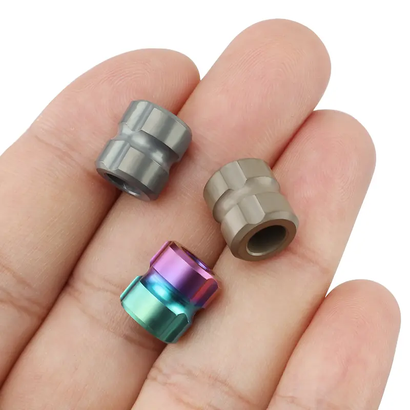 Titanium Alloy Knife Beads Colorful Umbrella Rope DIY Fashion Paracord Bead Screw Shape Cool Decorative Key Chain Accessories
