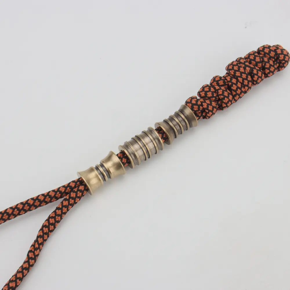 Brass Skull Knife Bead Umbrella Rope Vintage Paracord Bead Hang Pendant