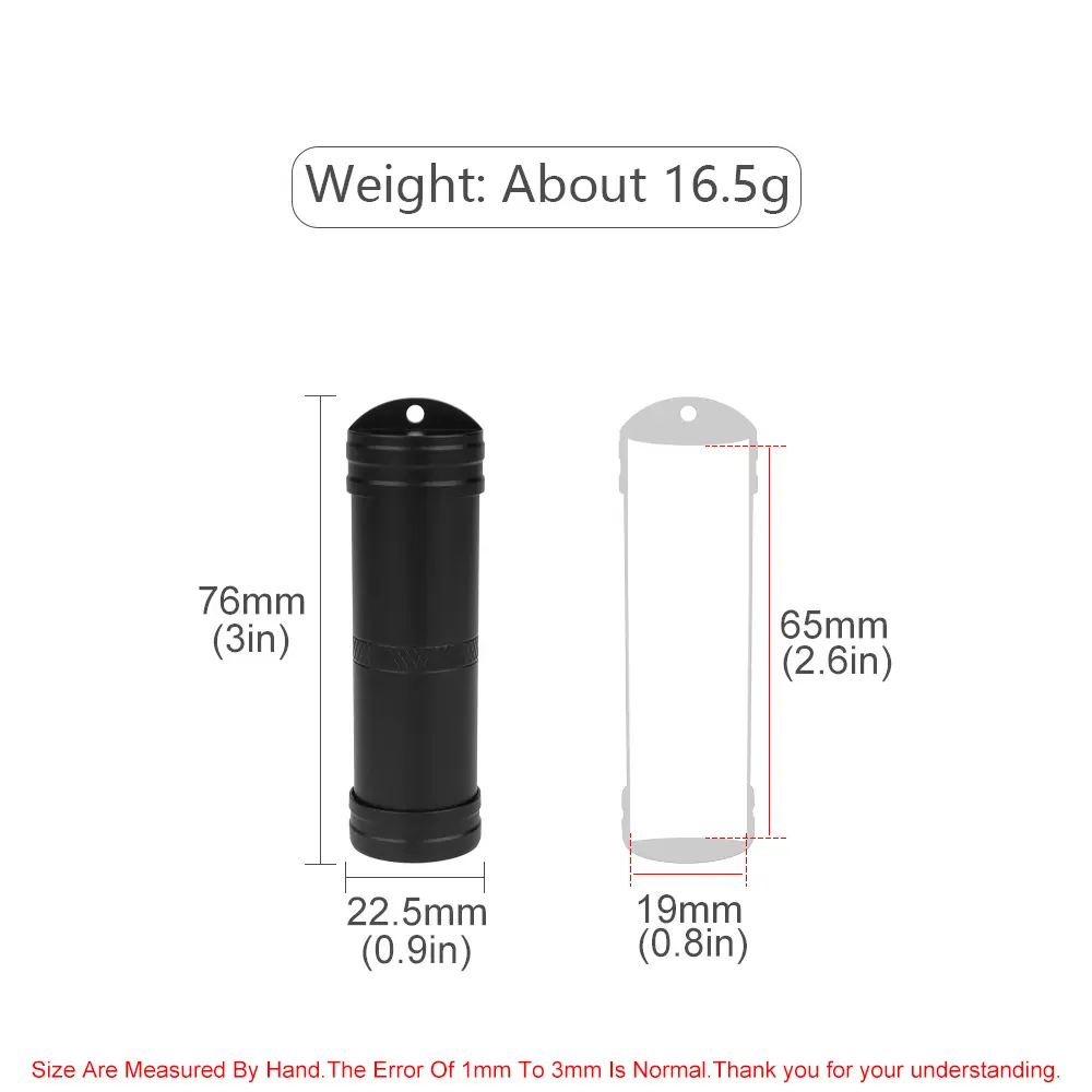 Aluminum Alloy Waterproof Canister Seal Bottle Box EDC Outdoor Tool