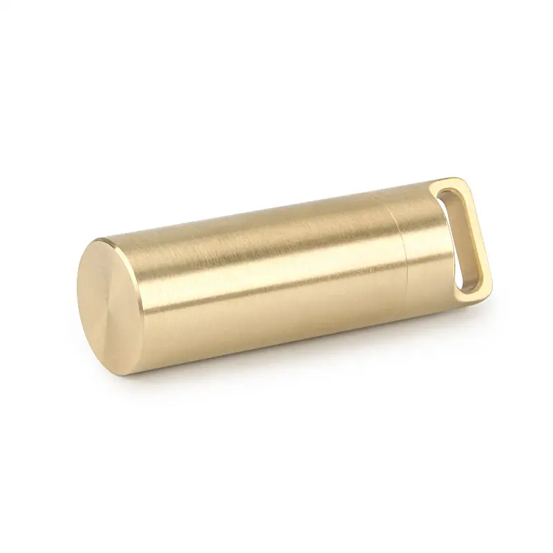 S/M/L Brass Waterproof Canister Keychain Bottle Outdoor Camping Tool