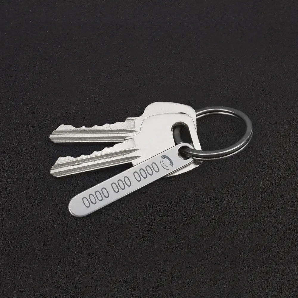 Custom Telephone Titanium Alloy Plate DIY Name Personalised Text Keychain Pendant Accessories