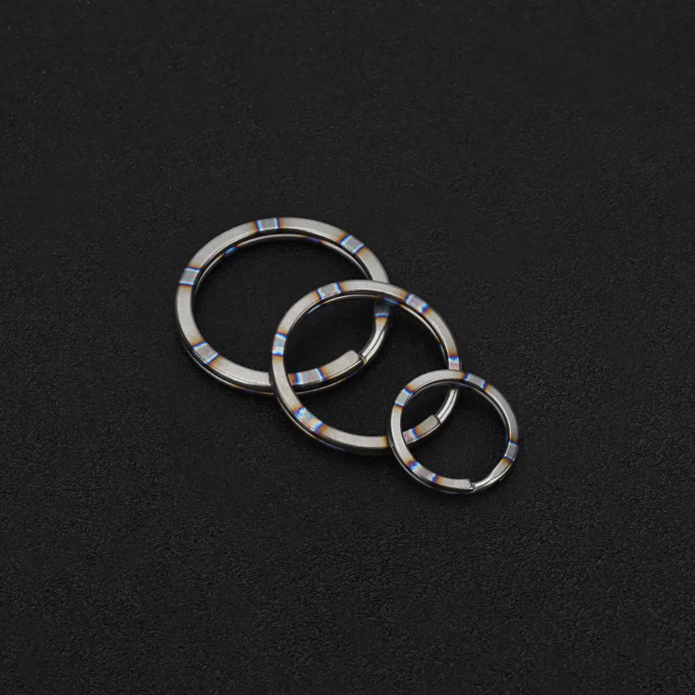 3pcs Mix 20/30/35mm Keychain Titanium Alloy Keyring EDC Outdoor Small Tool Titanium Ring Accessories