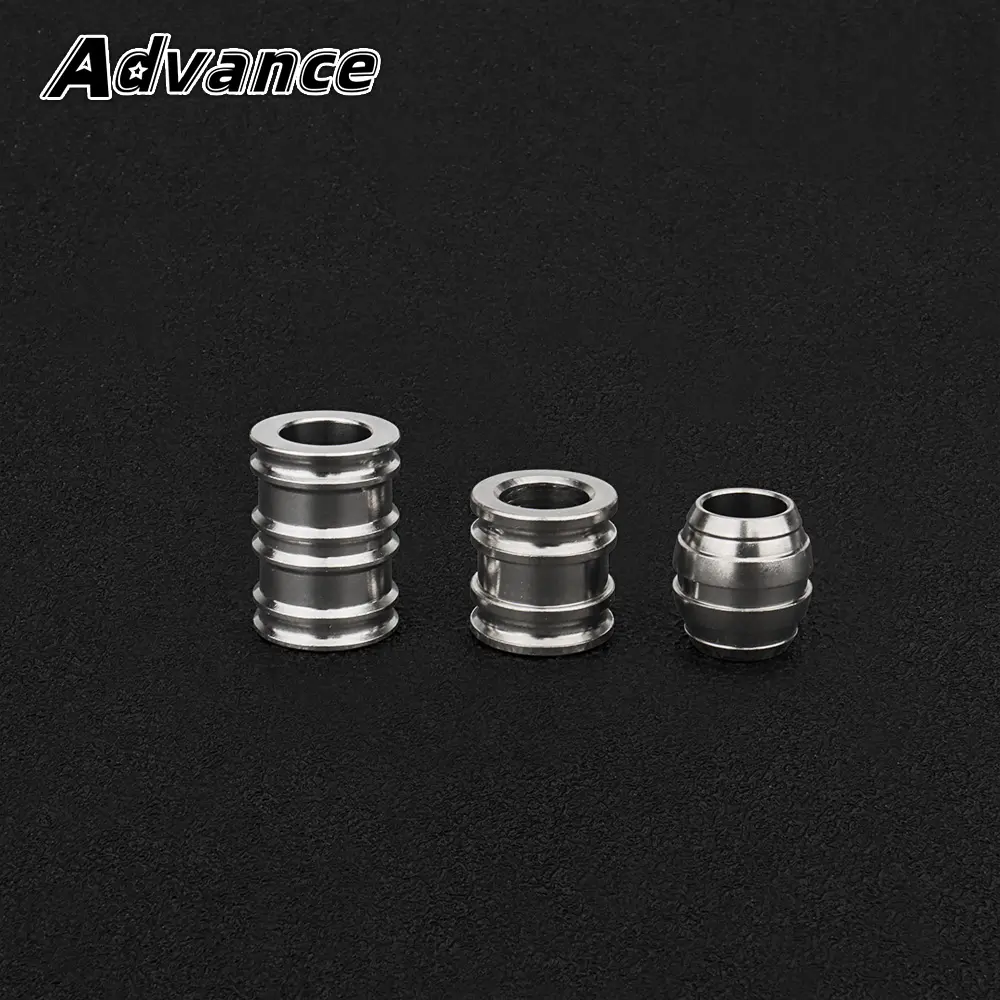 Titanium Alloy Silvery Bead DIY Braided Paracord Bead Umbrella Rope Pendant Keyring Accessories
