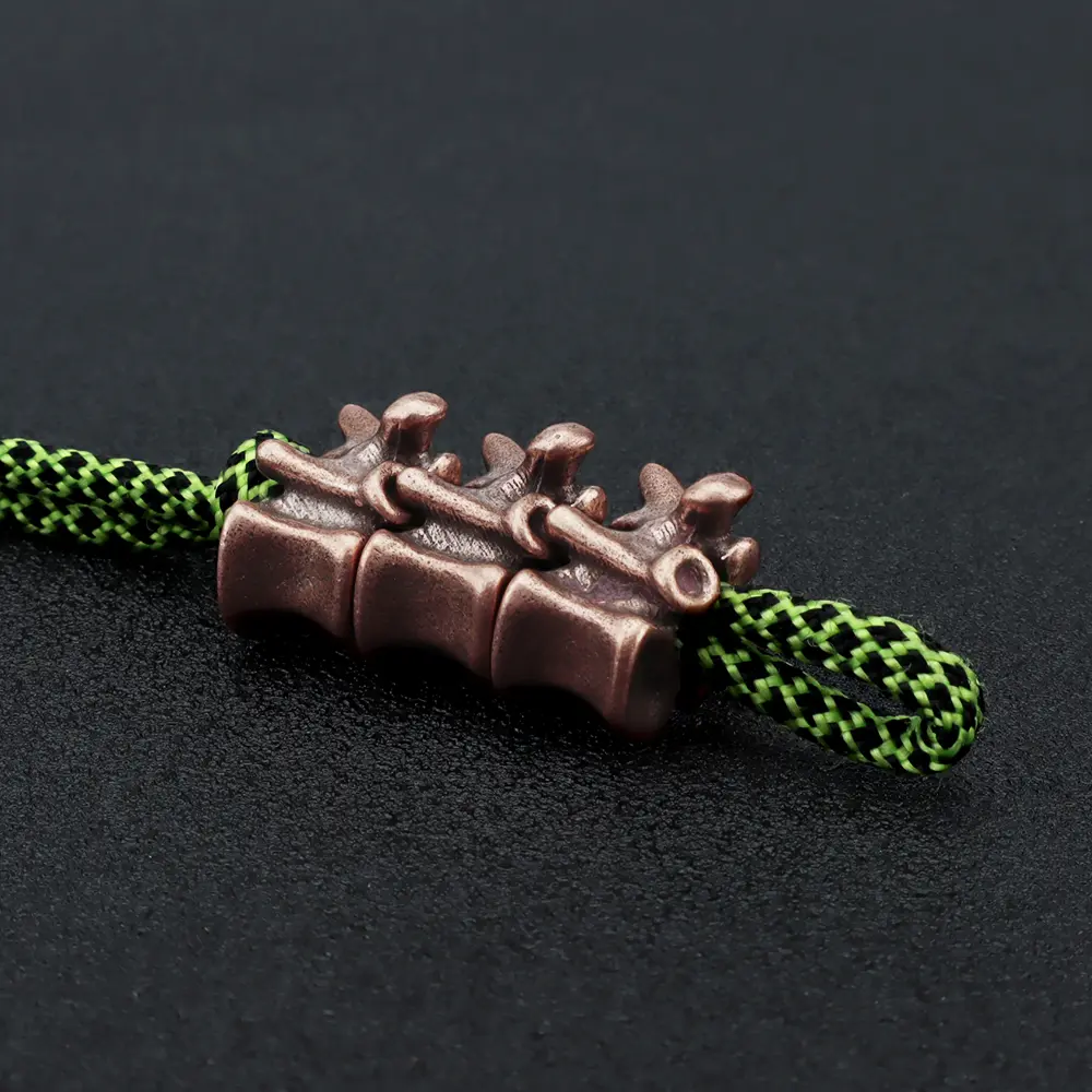Bone Brass Knife Copper Paracord Bracelet Accessories Vertebrae DIY Paracord Bead