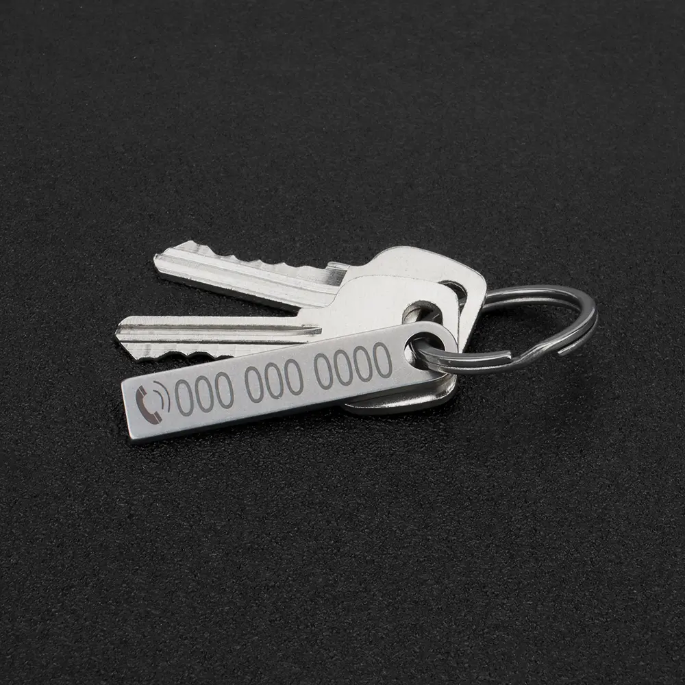 Titanium Plate Blank DIY Name Tag Keyring Pendant Titanium Alloy Rope Paracord Accessories