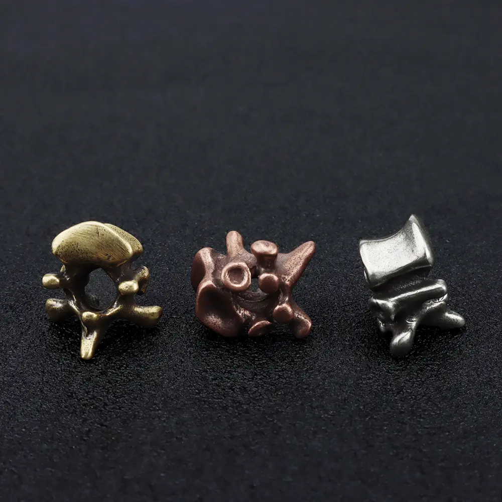 Bone Brass Knife Copper Paracord Bracelet Accessories Vertebrae DIY Paracord Bead