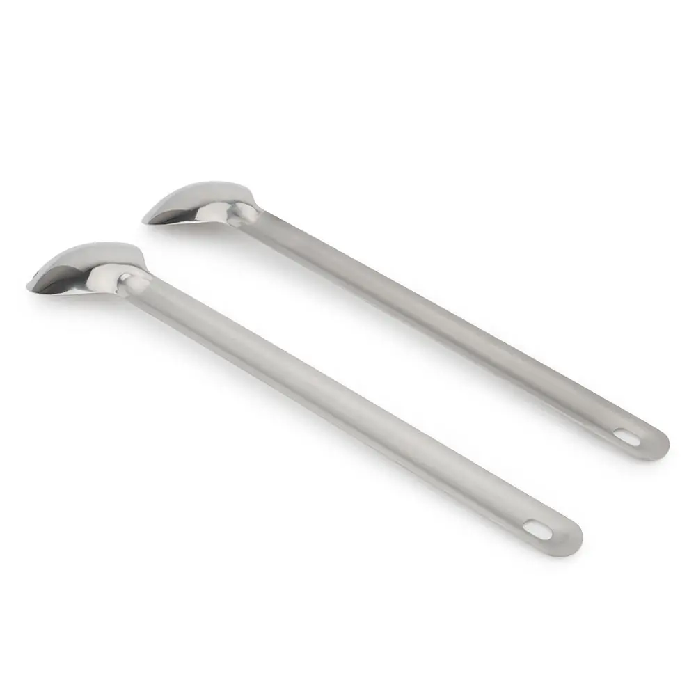 Outdoor Titanium Alloy Tableware Titanium Long Handle Fork Spoon Camping Portable Stirring Spoon Soup Ultralight Travel Supplies