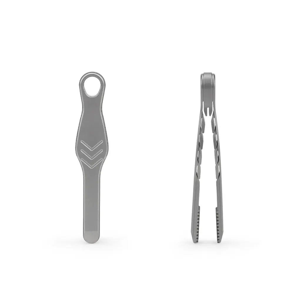Titanium Alloy Small Tweezers Keychain Portable Mini Tweezer Outdoor EDC Tool