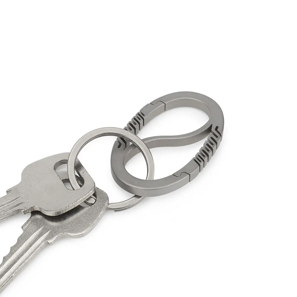 Oval Titanium Alloy Buckle Waist Keychain Buckle Car Accessories Outdoor Camping Tool EDC
