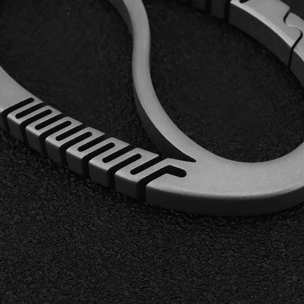 Oval Titanium Alloy Buckle Waist Keychain Buckle Car Accessories Outdoor Camping Tool EDC