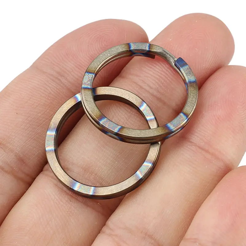 2pcs Titanium Alloy Hanging Ring Outdoor Small Tool  25mm Key Ring Climbing