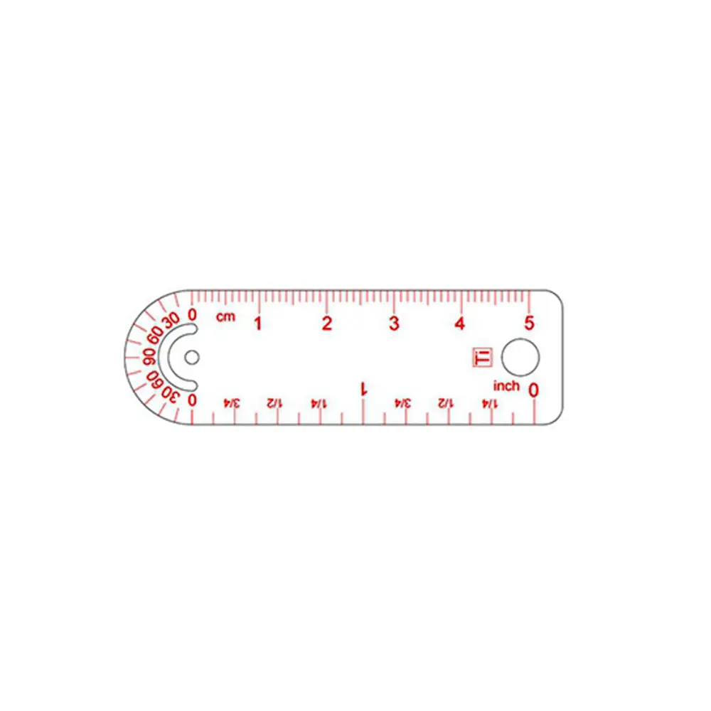 Mini Titanium Alloy Ruler Titanium Small Ruler Keychain Accessories Outdoor Tool