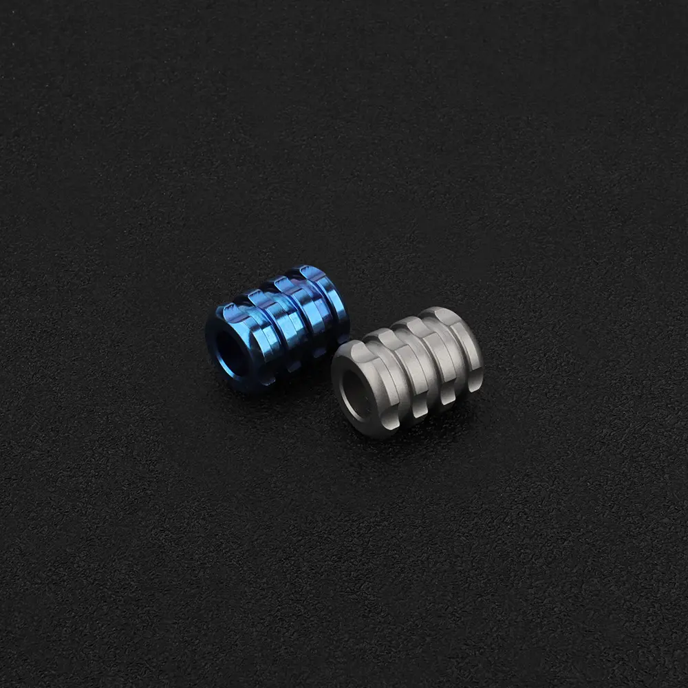 Titanium Alloy Knife Beads Paracord Umbrella Rope Cord Outdoor EDC Pendant Bead