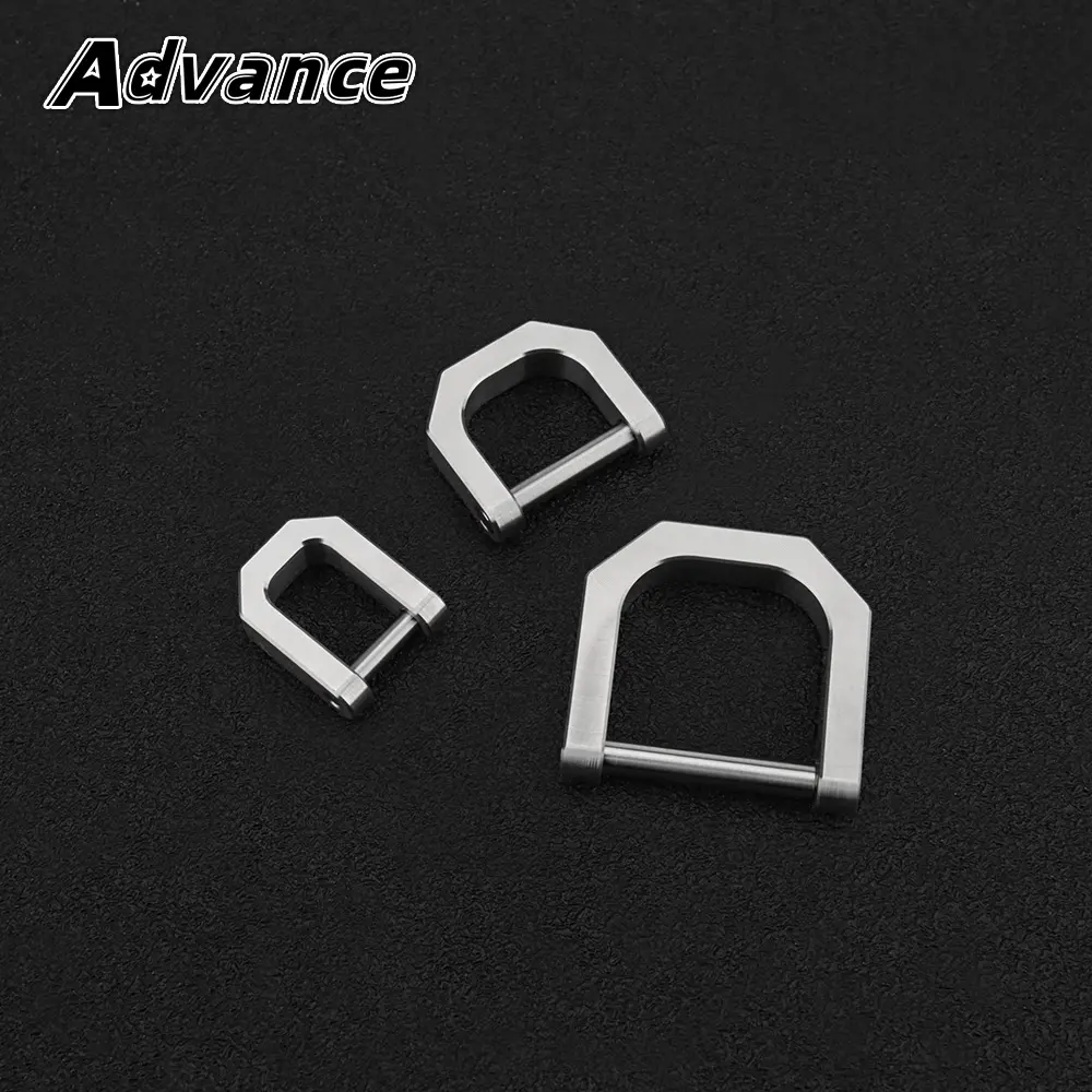 S/M/L Titanium Alloy D Shape Horseshoe Buckle Connect Car Keychain Buckle Outdoor EDC Tool