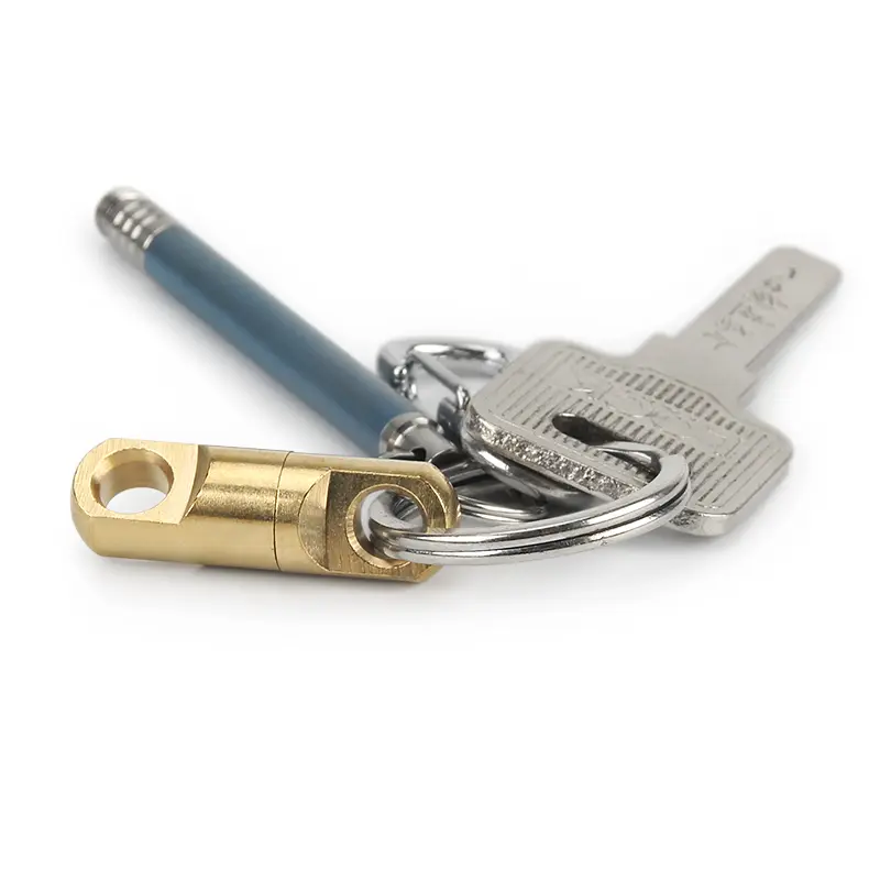 3pcs Brass Keychain DIY EDC Key Rotate 360 Degrees Buckle Accessories Key Ring  Outdoor Tool