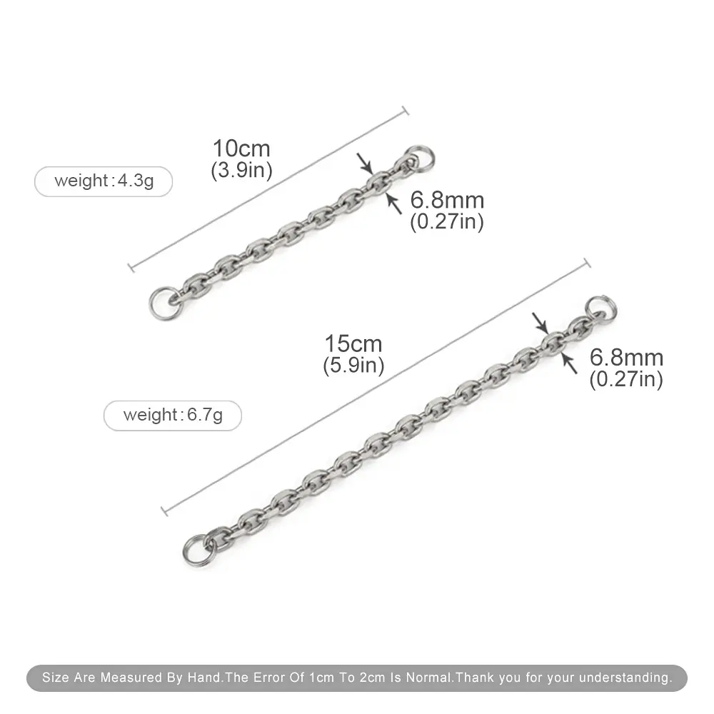10cm/15cm Short Titanium Alloy Chain DIY Connection Keychain Outdoor Tool EDC