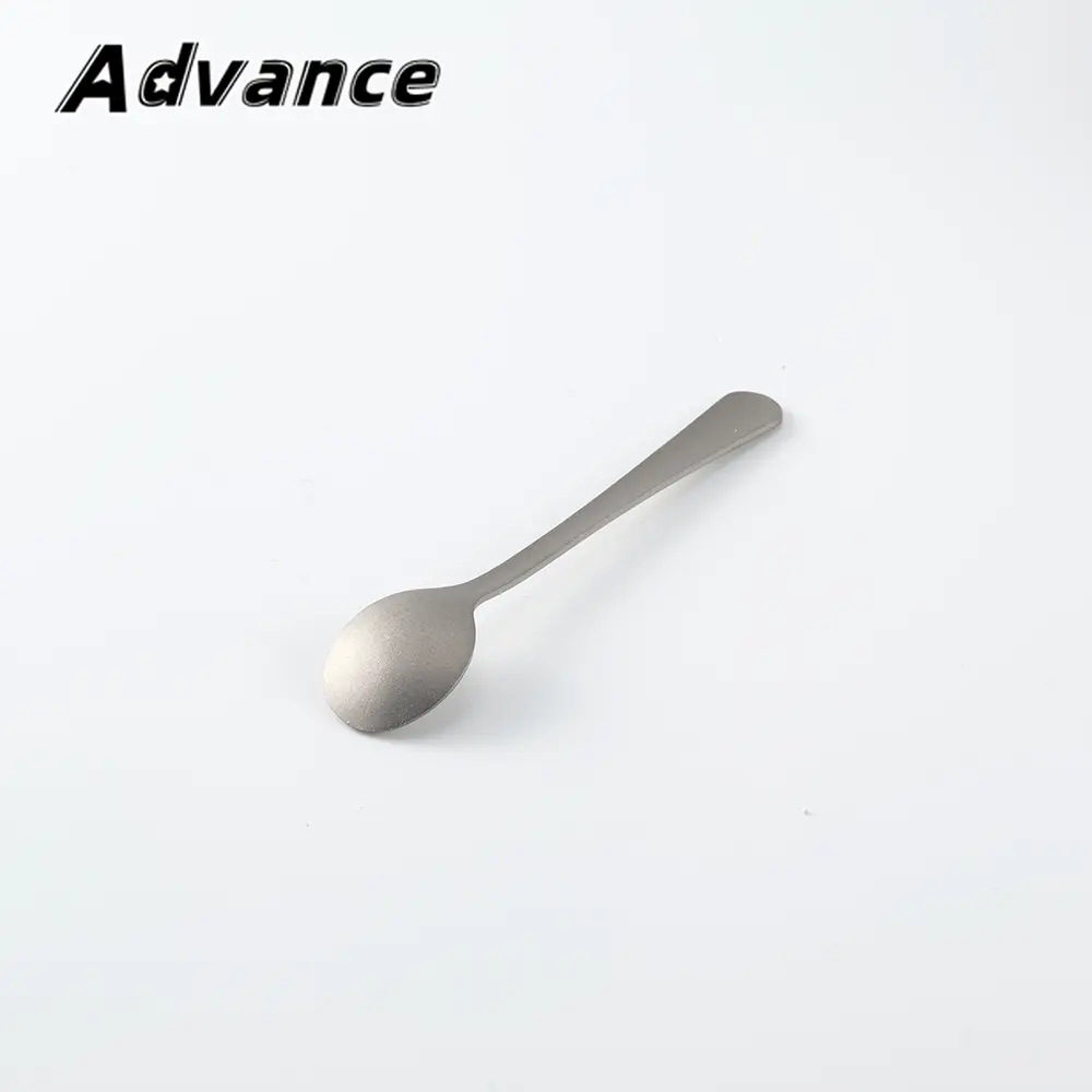 5pcs Mini Size Titanium Alloy Small Dessert Spoon Outdoor Camping Coffee Mixing Spoon