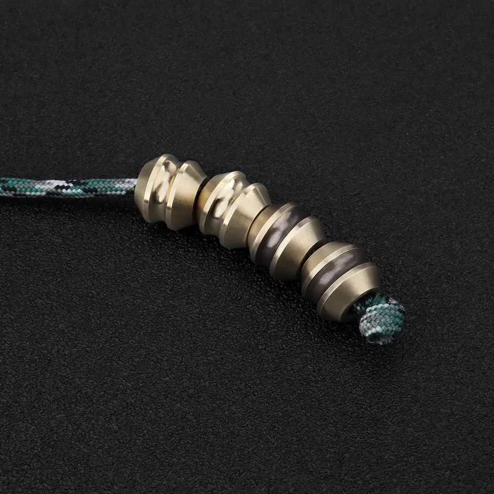 2pcs Brass Beads Paracord Beads Pendant Umbrella Rope Pendant Outdoor DIY Keychain