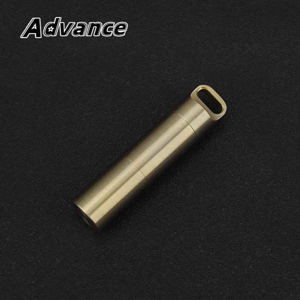 Multi-Compartment Storage Bottle Organiser Brass Waterproof Bottle Double Layer Canister Copper Box Outdoor Camping Tool