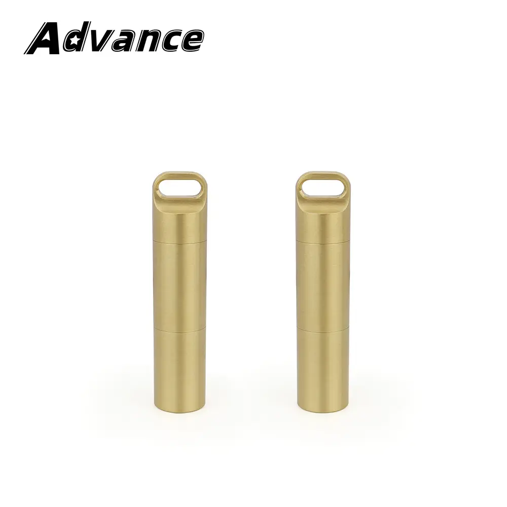 Multi-Compartment Storage Bottle Organiser Brass Waterproof Bottle Double Layer Canister Copper Box Outdoor Camping Tool