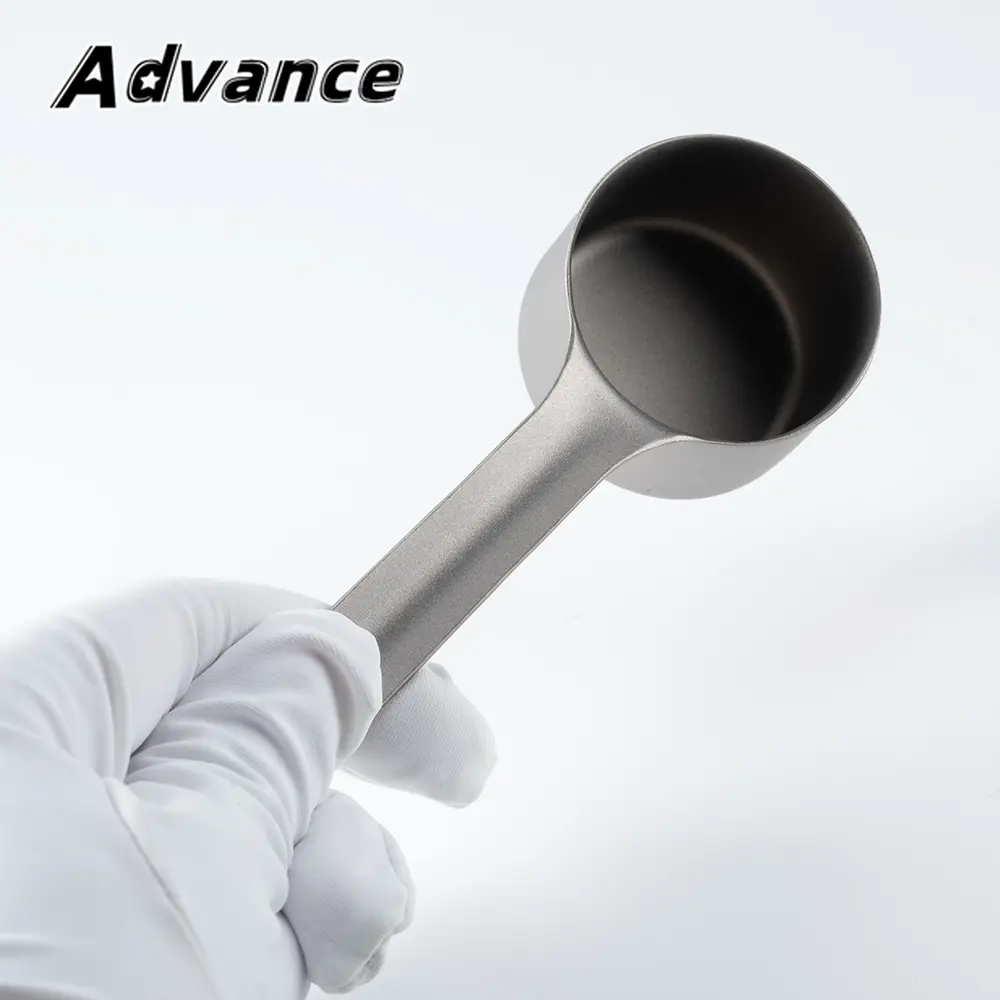 Coffee Bean Spoon Outdoor Camping Food Titanium Spoon Portable Picnic Tableware Soup Ladle