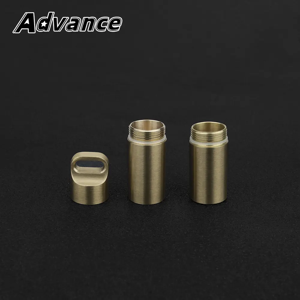 Multi-Compartment Storage Bottle Organiser Brass Waterproof Bottle Double Layer Canister Copper Box Outdoor Camping Tool