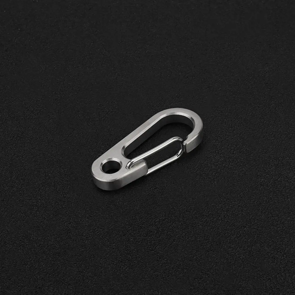 Titanium Alloy Buckle Outdoor EDC Tool Titanium Keychain Brushed Surface