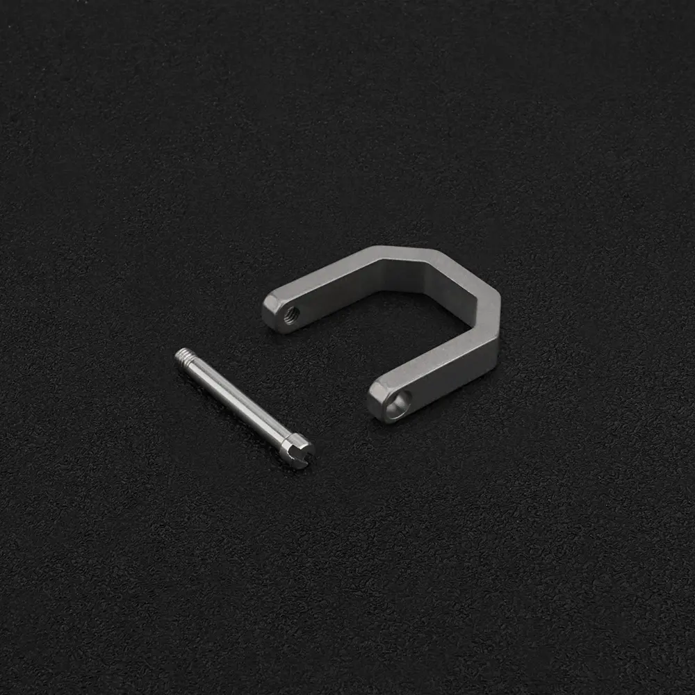 1pc Wire Cutting Titanium Alloy D Shape Buckle Keychain Accessories Horseshoe Buckle Outdoor EDC Tool