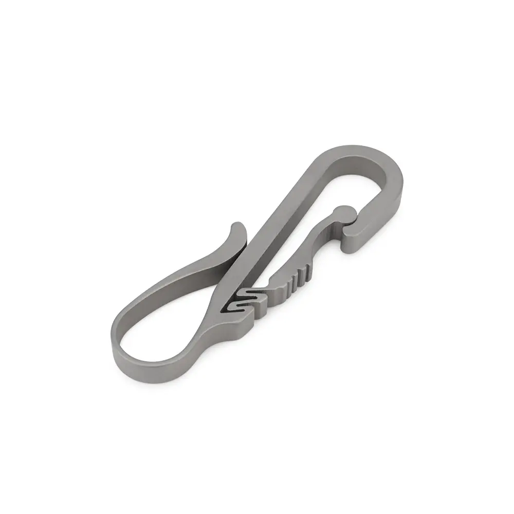 Titanium Alloy Curves Buckle Belt Key Ring Portable Backpack Buckle Outdoor EDC Tool