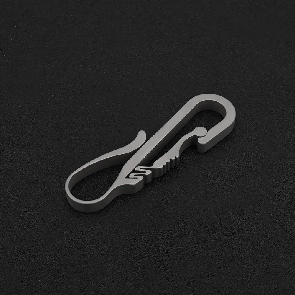 Titanium Alloy Curves Buckle Belt Key Ring Portable Backpack Buckle Outdoor EDC Tool