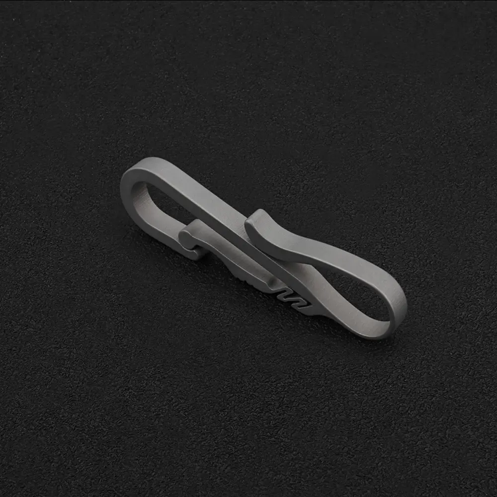 Titanium Alloy Curves Buckle Belt Key Ring Portable Backpack Buckle Outdoor EDC Tool
