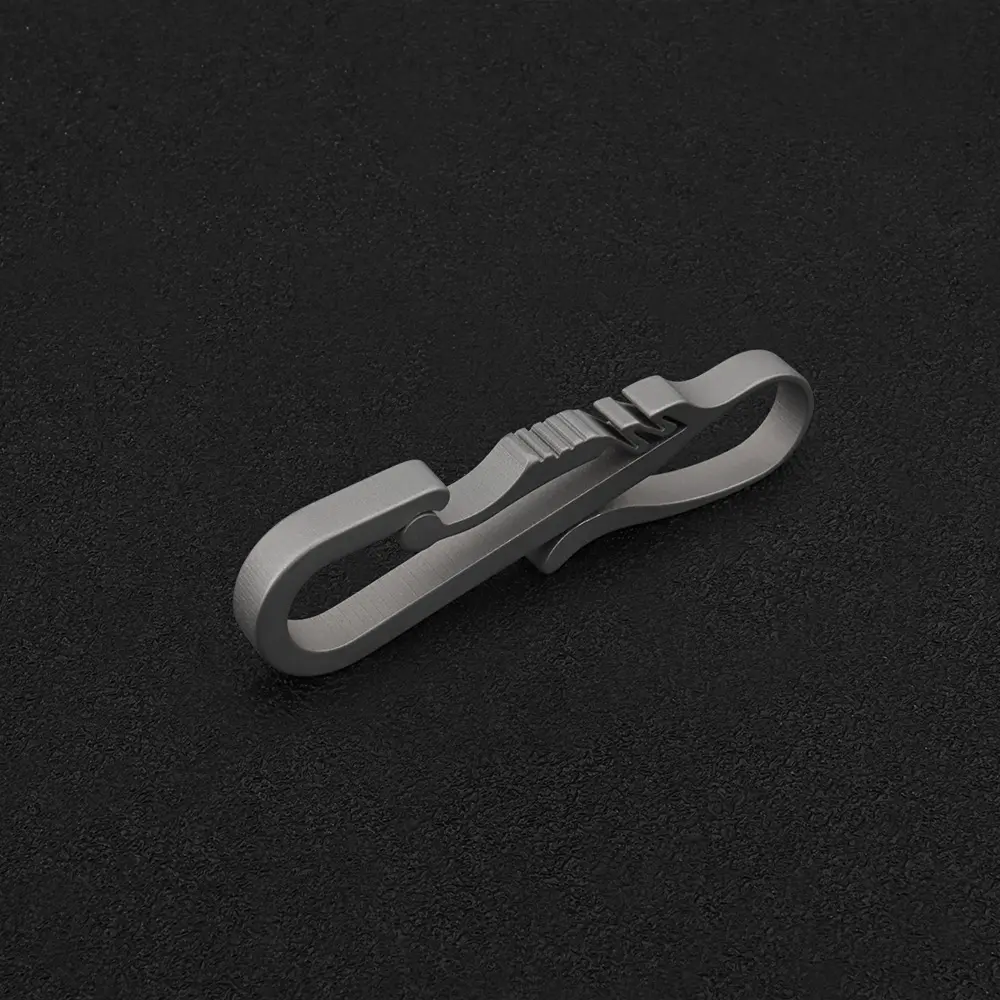 Titanium Alloy Curves Buckle Belt Key Ring Portable Backpack Buckle Outdoor EDC Tool