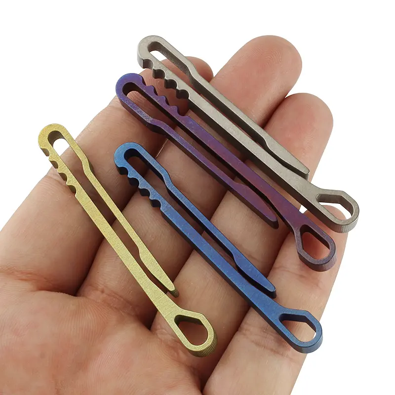 Titanium Alloy Key Ring Outdoor Small Tool Fast Hooks Multi Buckle EDC