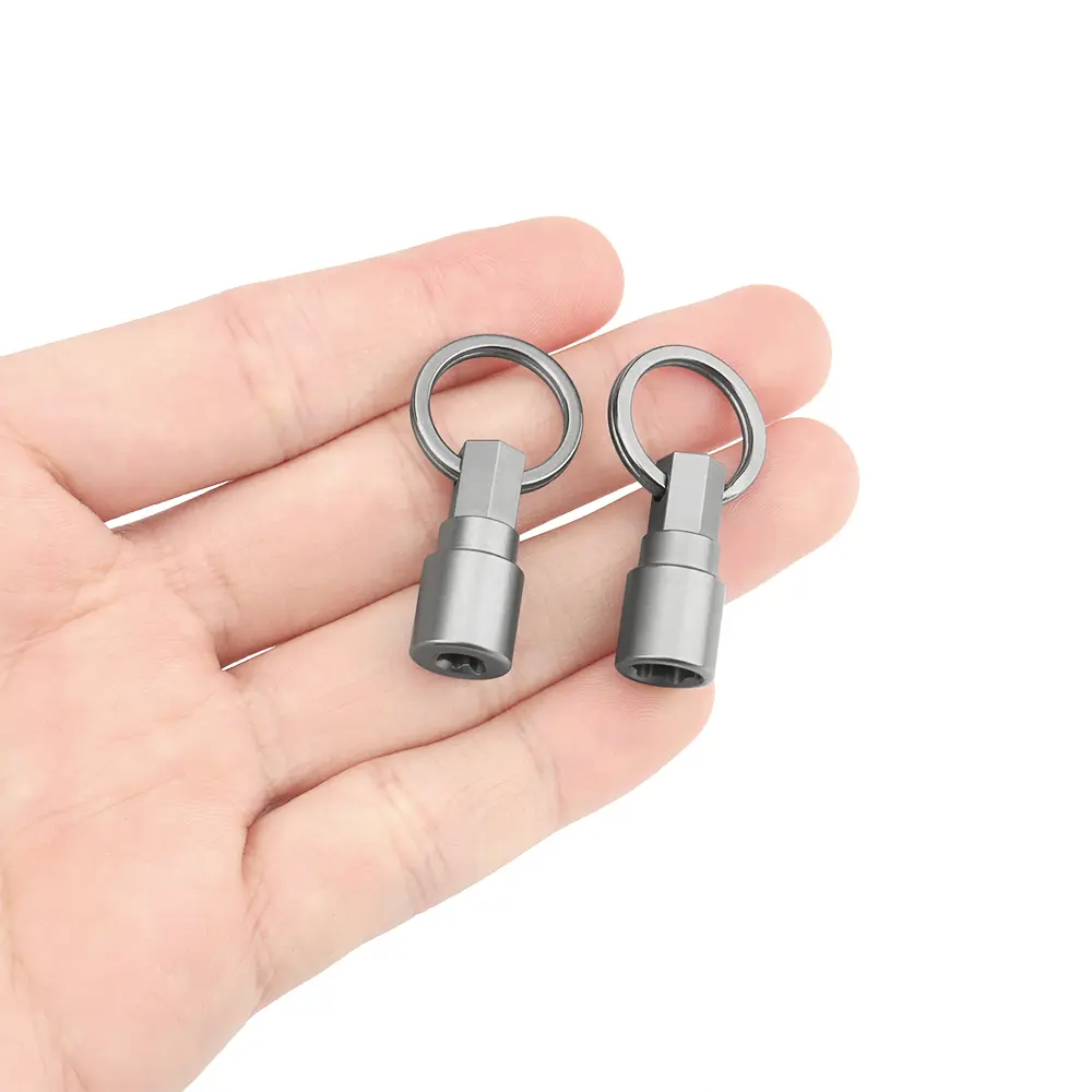EDC Titanium Alloy Mini Screwdriver Magnetic Portable Small Bit Pendant Outdoor Camping EDC Pocket Tools