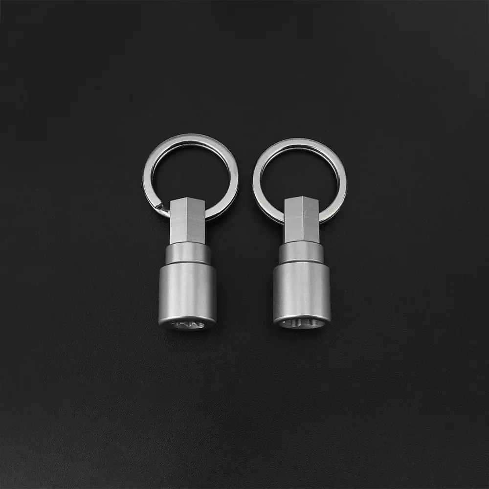 EDC Titanium Alloy Mini Screwdriver Magnetic Portable Small Bit Pendant Outdoor Camping EDC Pocket Tools