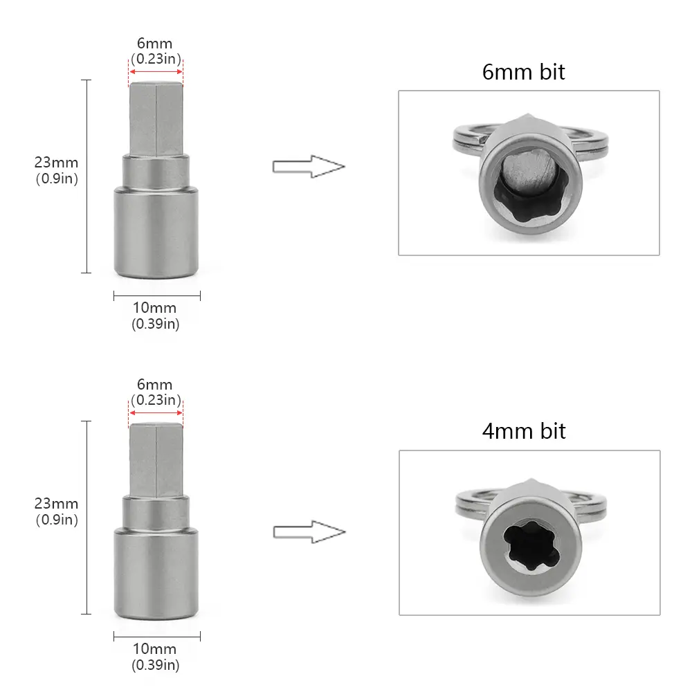 EDC Titanium Alloy Mini Screwdriver Magnetic Portable Small Bit Pendant Outdoor Camping EDC Pocket Tools