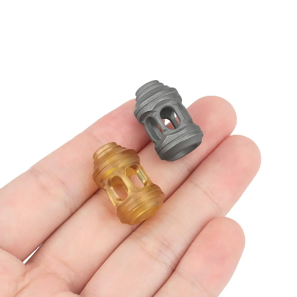 Lantern Shape Titanium Alloy Paracord Bead Keyring Rope Bead Tail Pendant