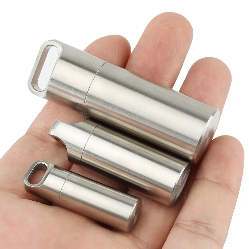 S/M/L Stainless Steel Waterproof Canister Bottle Outdoor Camping Tool