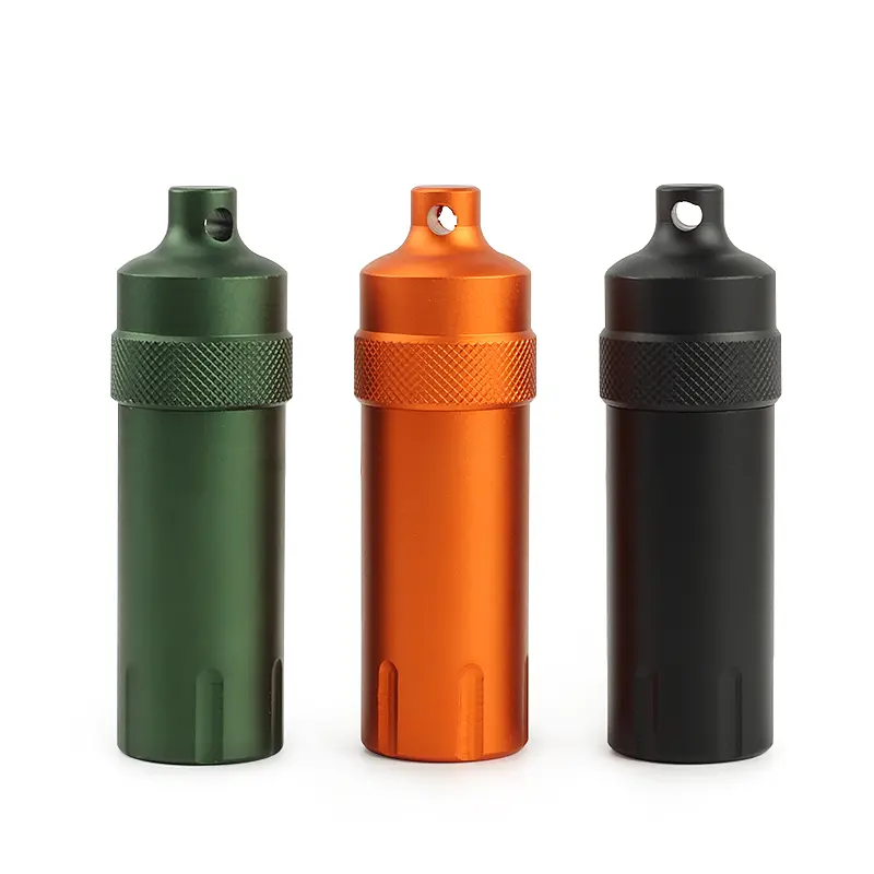 Aluminum Alloy Waterproof Canister Seal Bottle Toothpick Box Outdoor Tool