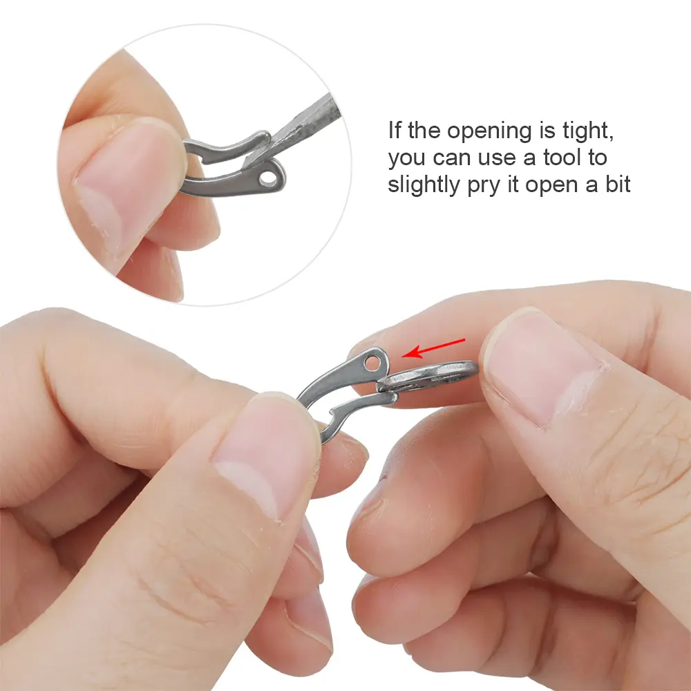 Titanium Alloy Clasp Accessories Hook DIY Buckle Necklace Gadgets Keychain Accessories Multifunctional Outdoor Camping Tool
