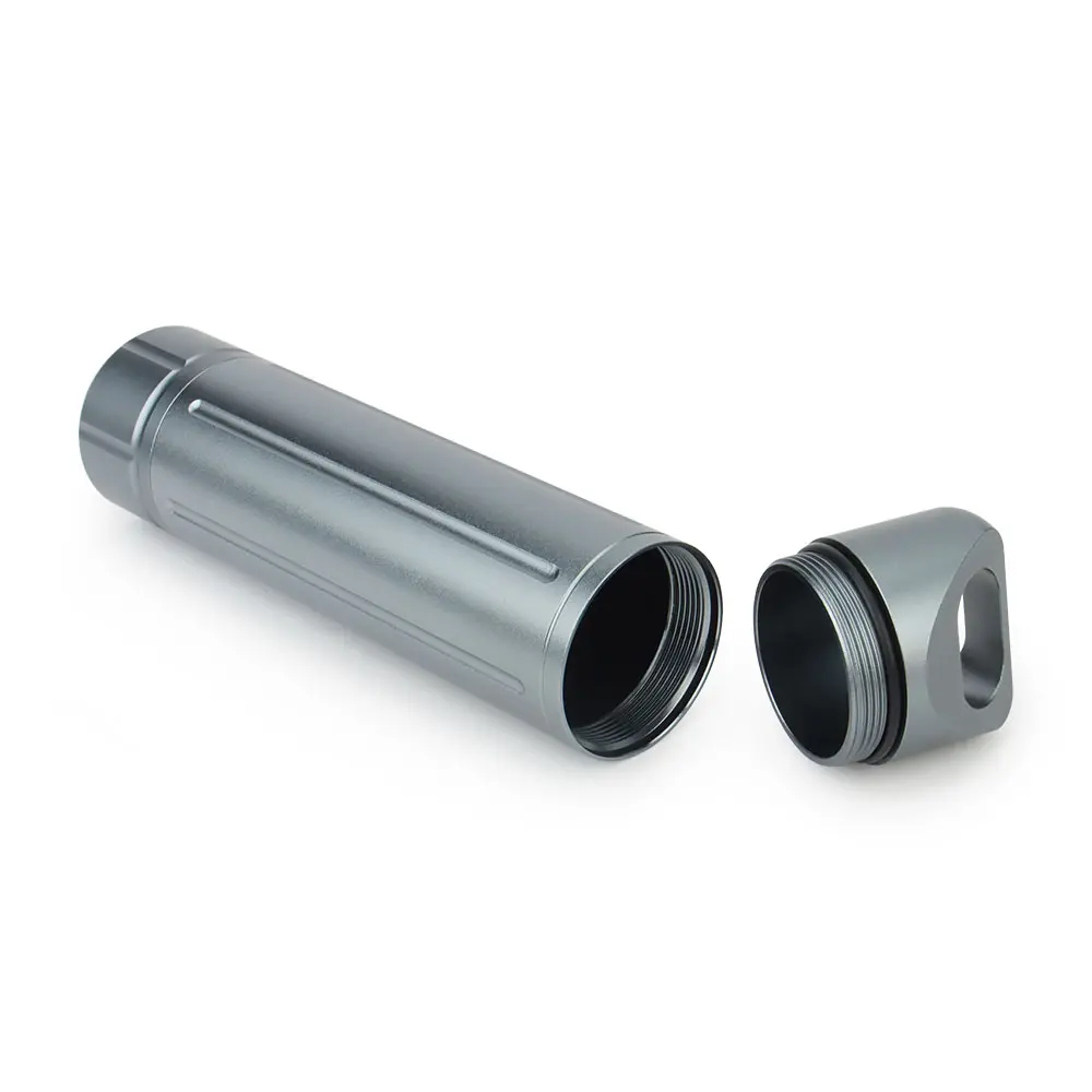 Portable Aluminum Alloy Waterproof Canister Outdoor Pill Bottle Sealed Tank EDC Tool