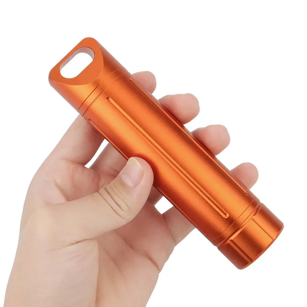 Portable Aluminum Alloy Waterproof Canister Outdoor Pill Bottle Sealed Tank EDC Tool