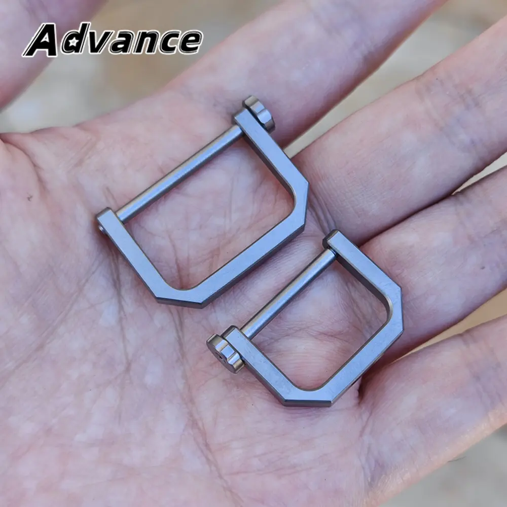 Flat Shape D Shape Titanium Alloy Buckle Multi-Tool Outdoor EDC Keychain Accessories