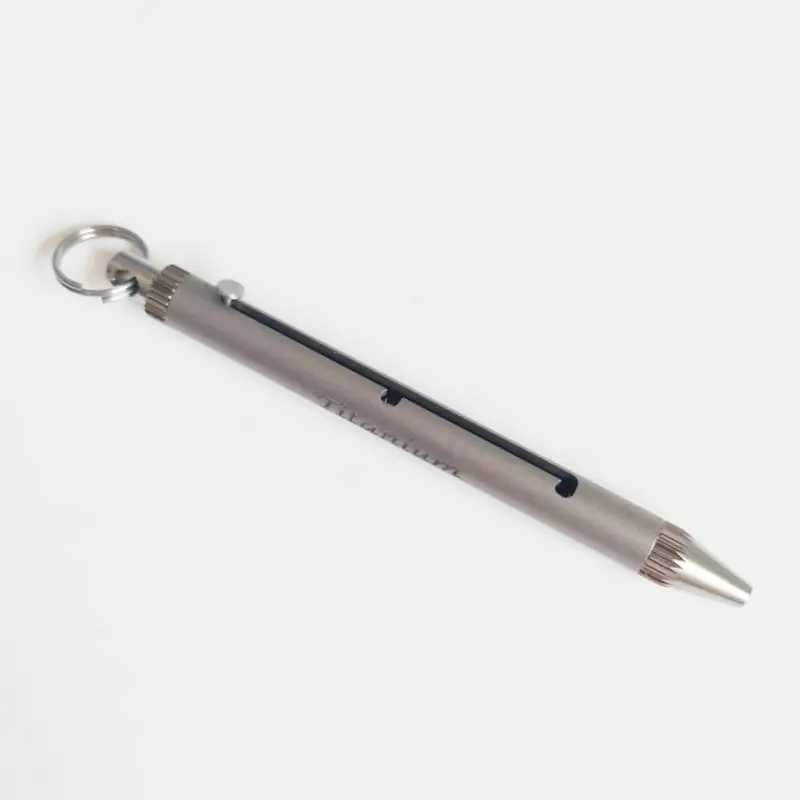 Spring Titanium Toothpick Holder EDC TC4 Titanium Toothpick Multifunction Fruit Fork Outdoor Tool Camping Tool